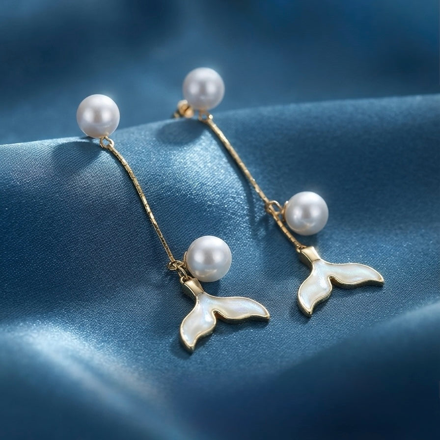 Mermaid Pearl Drop Earrings