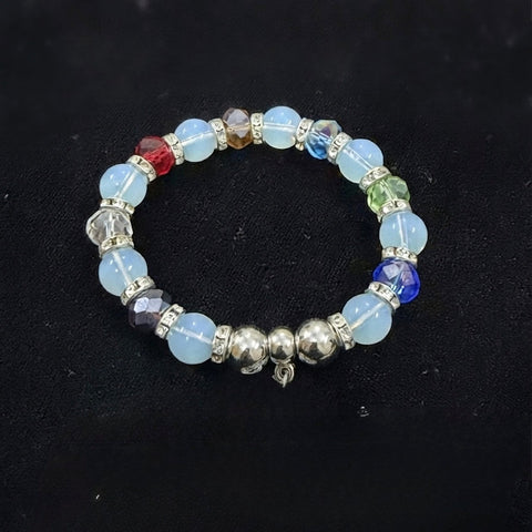 Luna Heart Crystal Beaded Bracelet