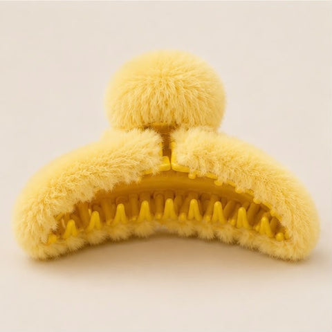 Luxury Faux Fur Hair Claw Clip