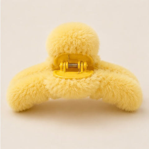 Luxury Faux Fur Hair Claw Clip