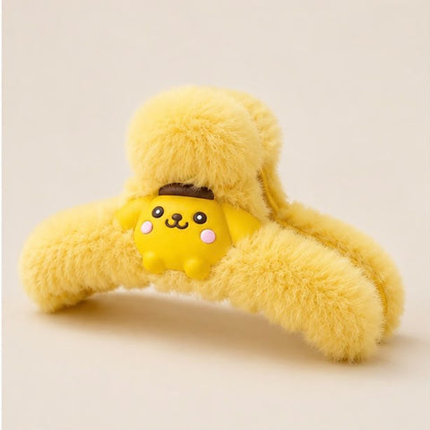 Luxury Faux Fur Hair Claw Clip