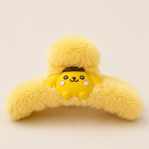 Luxury Faux Fur Hair Claw Clip